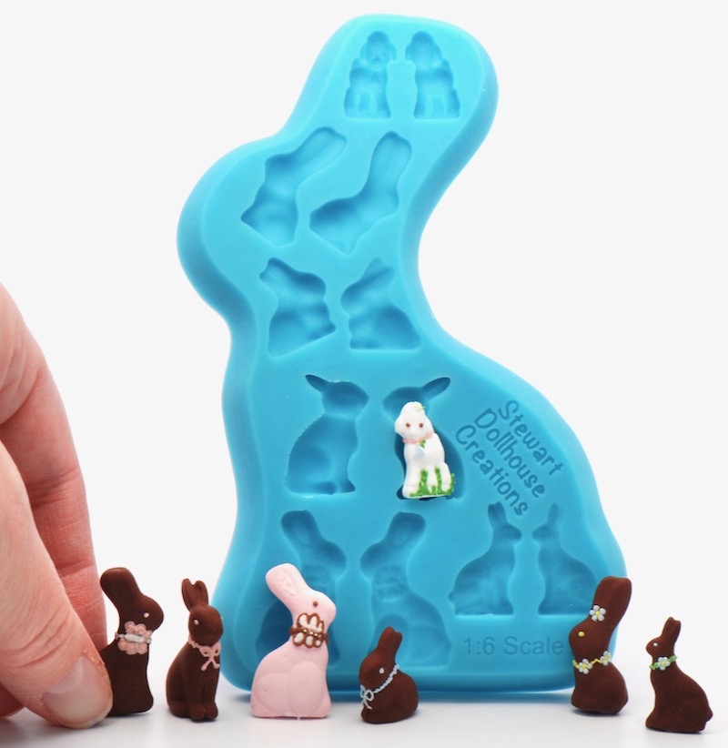 1/6 Chocolate Bunny Mold (11.5 inch Doll Size) NEW! Stewart Dollhouse